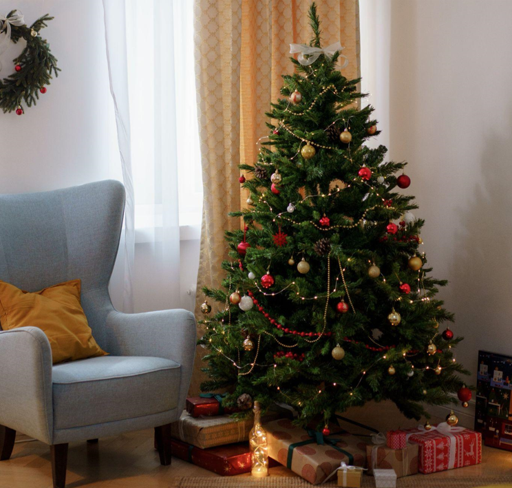 Slim Artificial Christmas Trees with Pre-Lit Options: Perfect for Podcasts and Audiobooks